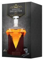 Zestaw do Whisky Karafka Diament + 9 Kostek + Stojak + Lejek +Szczypce