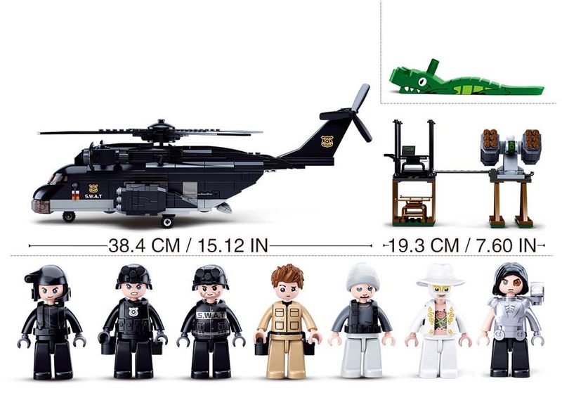 KLOCKI SLUBAN POLICJA Bitwa na wyspie 830 el. kompatybilne z LEG COB zdjęcie 5