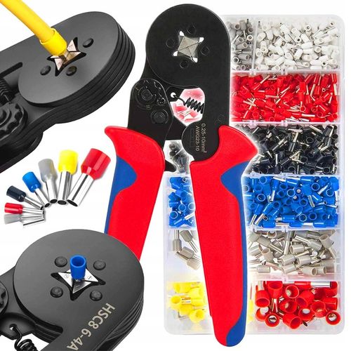 ZACISKARKA DO TULEJEK PRZEWODÓW KABLI PRASKA KONEKTORÓW 1800 SZT na Arena.pl