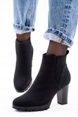 Czarne Botki damskie na klasycznym obcasie Zita 39