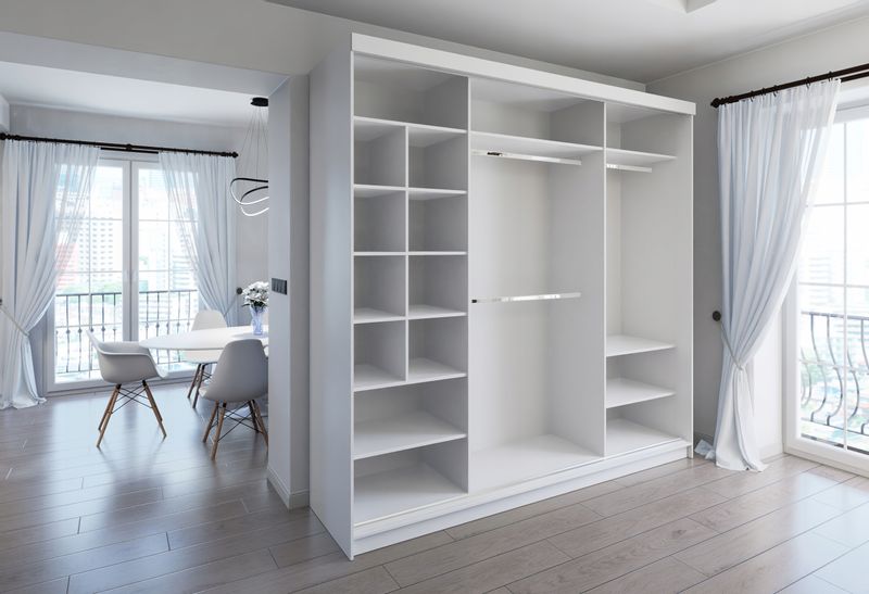 Szafa Przesuwna PARIS 250cm fronty wysoki połysk czarna zdjęcie 3