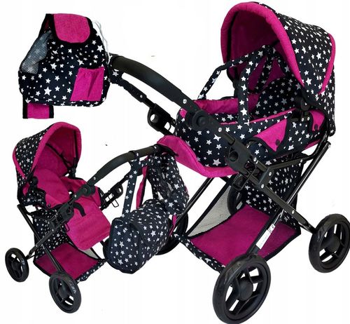 WÓZEK DLA LALEK NOSIDŁO TORBA POŚCIEL PLECAK na Arena.pl