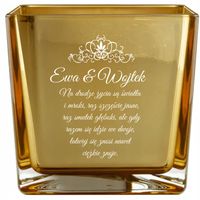 ZŁOTY WAZON z grawerem prezent na ŚLUB wesele tani