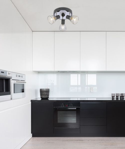 Modo plafon 3x40W E14 czarny+chrom zdjęcie 3