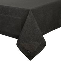 Obrus z ozdobną kantą i srebrną nicią STELLA 145X260 czarny