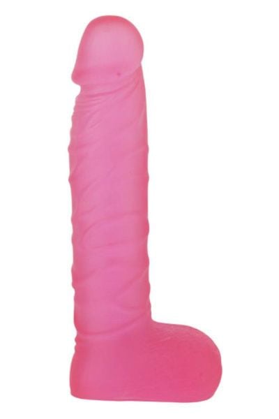 Dildo XSkin Transparent Pink 20 cm zdjęcie 1