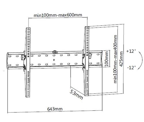 Solidny UCHWYT regulowany WIESZAK na TELEWIZOR 32"-85" do 75kg VESA na Arena.pl