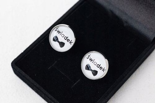 Spinki dla Świadka do mankietów w etui ślub prezent świadek na Arena.pl