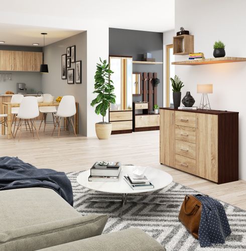 KOMODA K 45 110 cm WENGE / SONOMA na Arena.pl