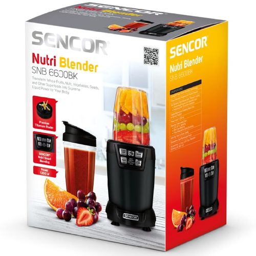 Nutri blender kielichowy 1200W 2 BUTELKI 800ml/1L czarny Sencor SNB6600BK na Arena.pl