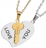 Naszyjnik best friends Serce klucz Przyjaźni 2szt  N1_1A