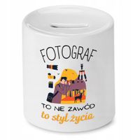 Skarbonka Dla Fotografa To Nie Zawód To Styl Życia Z Nadrukiem Ze Zdjęciem
