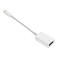 Adapter OTG USB A (żeński) do Lightning (męski) biały