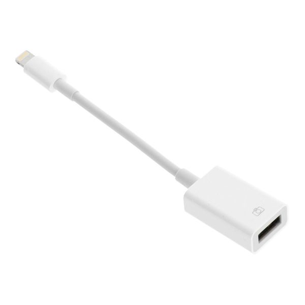 Adapter OTG USB A (żeński) do Lightning (męski) biały zdjęcie 1