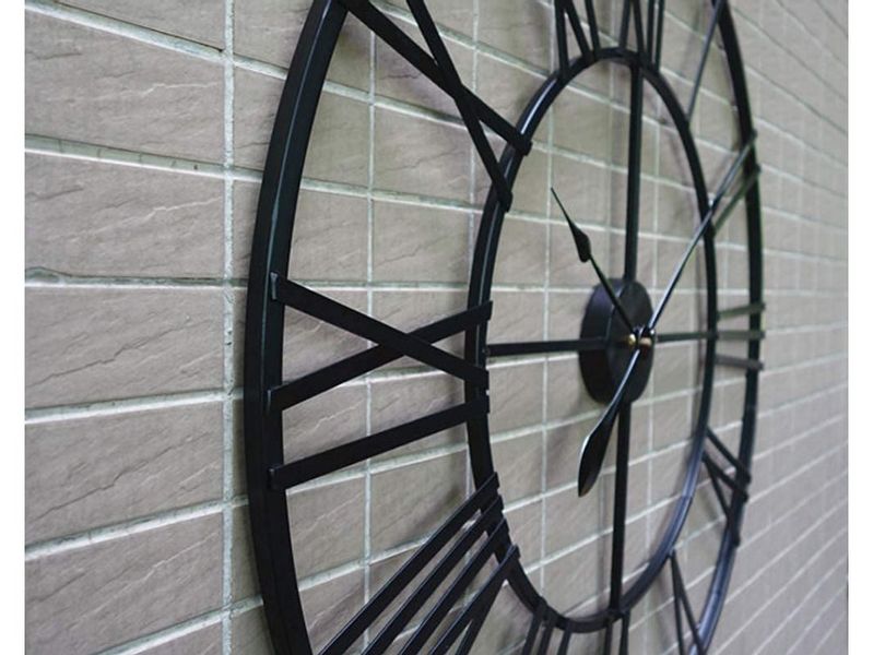 Zegar ścienny retro loft rzymski metalowy 50cm zdjęcie 3