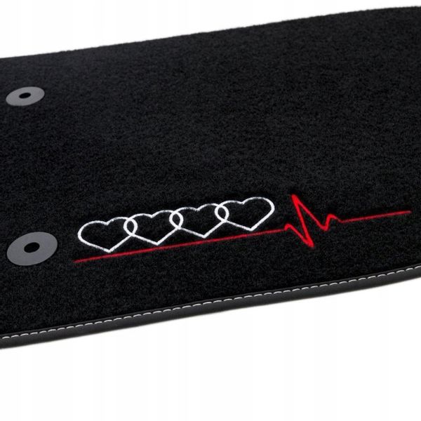 Dywaniki welurowe LOGO AUDI A4 B6 B7 2001-2007 zdjęcie 4