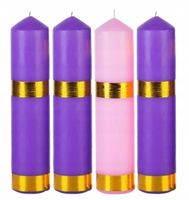 ŚWIECE ADWENTOWE ŚWIĄTECZNE FIOLETOWE NA BOŻE NARODZENIE ADWENT SŁUPEK