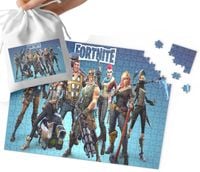 PUZZLE - FORTNITE WZORY Z BAJEK I GIER PREZENT DLA DZIECI 120el + WORECZEK