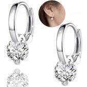 Kolczyki Srebrne PRÓBA 925 KOŁA z Cyrkoniami SREBRO KÓŁKA Damskie