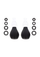 Nipple Enlargers With 8 Rings Black