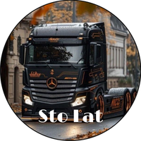 Opłatek na tort Urodziny Tir Scania Volvo Mercedes DAF Ciągnik Siodłowy