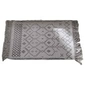 wycieraczka dywan z frendzlami szaro-czarny 60x90c