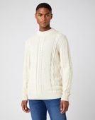 MĘSKI SWETER WRANGLER HEMP KNIT NATURAL ECRU W8C1QXC03 2XL