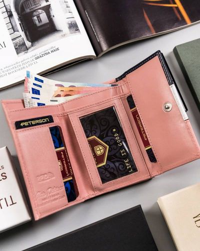 mały, skórzany portfel damski z systemem rfid - peterson na Arena.pl