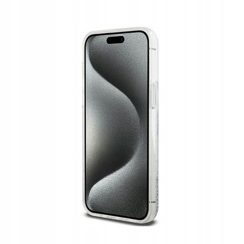Etui do iPhone 15 Pro Max DKNY Liquid Glitter Case Cover Plecki Białe na Arena.pl
