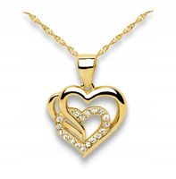 NASZYJNIK BIŻUTERIA DAMSKA SERCE PREZENT KOBIETY DZIEWCZYNY ŻONY MAMY BABCI