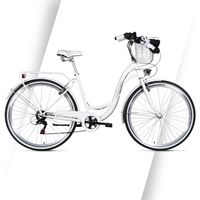 BIAŁY Rower miejski dla kobiet, dziewcząt koła 26" rama 17" 145-165 cm