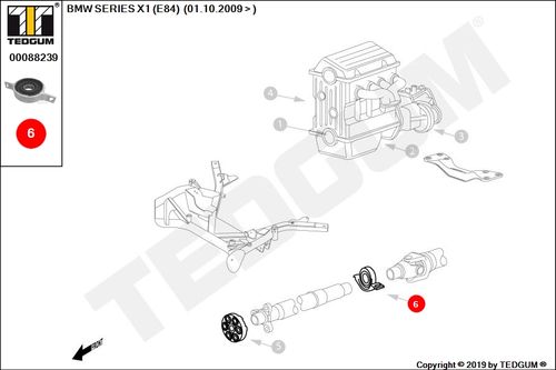 BMW X1 E84 PODPORA WAŁU KPL E84 09- na Arena.pl