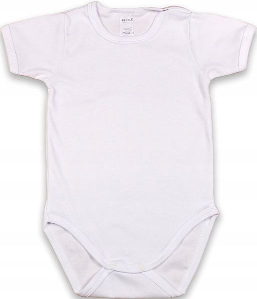 Body Krótki rękaw BIAŁE Biel r 74 KLEKLE zdjęcie 2
