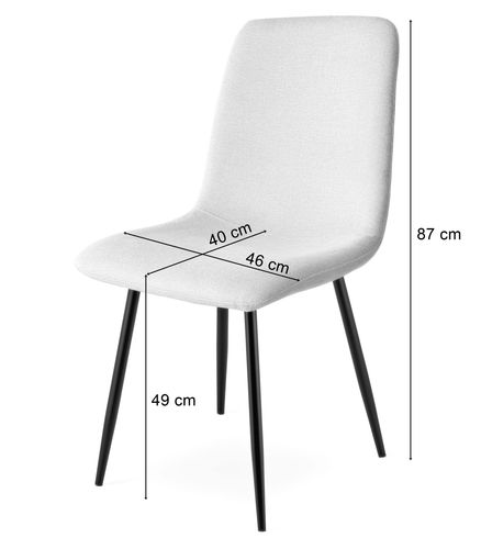 Krzesło RIFT - beż / nogi kolor czarny x 3 na Arena.pl