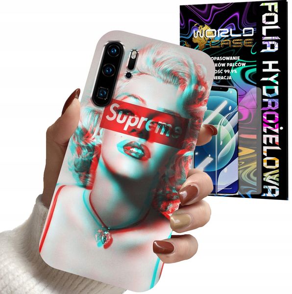 ETUI DO HUAWEI P30 PRO - Monroe MODNE KOBIECE WZORY + FOLIA zdjęcie 1
