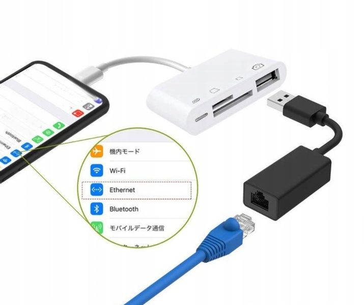 Adapter Czytnik Kart Pamięci do Apple iPhone Lightning micro SD USB 256GB zdjęcie 9