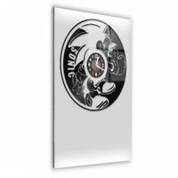 Zegar Ścienny z płyty winylowej na lustrze BAJKI 64 wzory 29x59cm