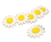 Ozdoba na tort Kwiatki stokrotki żółte 6szt