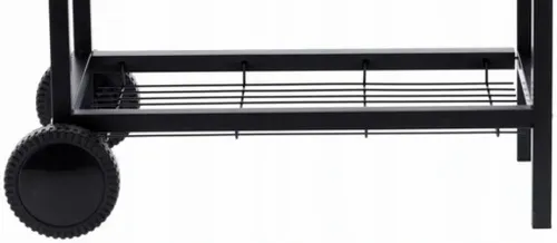 Grill Węglowy na Kółkach z Półką Pokrywą Ogrodowy Przenośny Beczka na Arena.pl