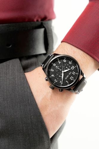 Skórzany zegarek męski Paul Lorens BAYAS z datownikiem -czas dobowy +GRAWER na Arena.pl