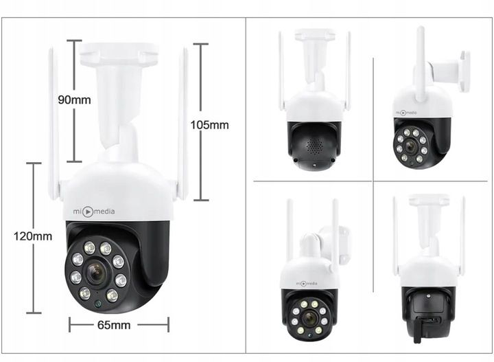 KAMERA ZEWNĘTRZNA OBROTOWA IP WiFi 4X ZOOM 4MPx 4MP DETEKCJA SMART HD ICSEE zdjęcie 2