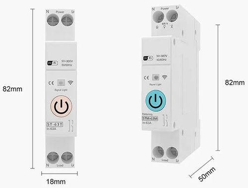 BEZPIECZNIK PRZEKAŹNIK LICZNIK WiFi 16A - 63A POMIAR PRĄDU TUYA SMART SZYNA na Arena.pl