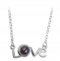 16 0020 Naszyjnik Wisiorek LOVE Srebro 925 3D Ukochana HIT