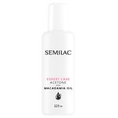 SEMILAC Aceton Expert Care zmywacz lakieru hybrydowego z olejem makadamia 125ml