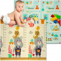 MATA PIANKOWA DWUSTRONNA EDUKACYJNA DLA DZIECI DO ZABAWY DLA DZIECI 180X150