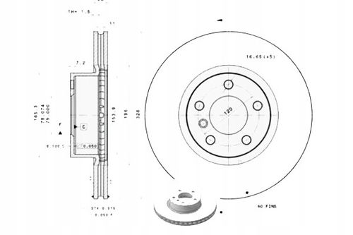 TARCZA HAM PRZOD 328X28 V BREMBO na Arena.pl