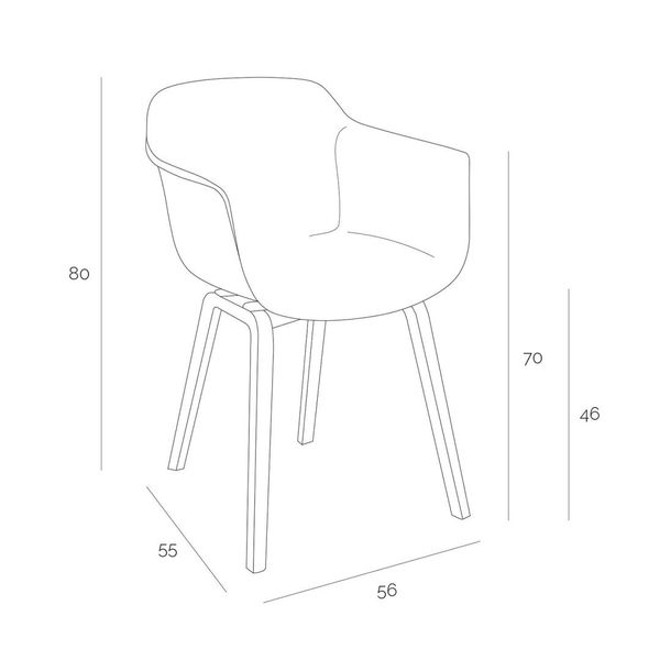 Krzesło Glad beżowe zdjęcie 13