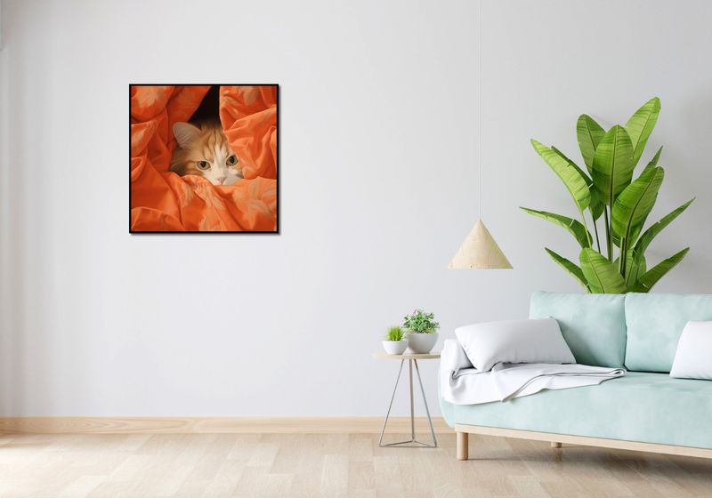 Plakat 70x70cm Ukryty Kot zdjęcie 4