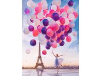 Haft Diamentowy, Obraz, Mozaika Diamentowa Diamond Painting, KOLOROWE BALONY 30x40cm