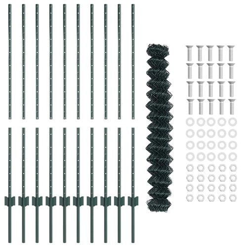 Ogrodzenie z słupkami Zielony 1.2 x 10 m Stal na Arena.pl